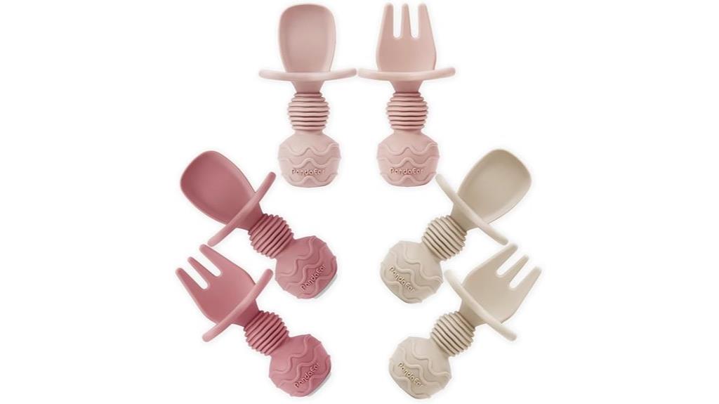 silicone baby utensil set