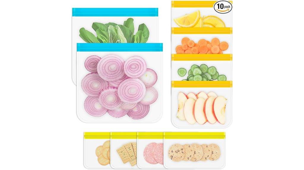 silicone reusable storage bags