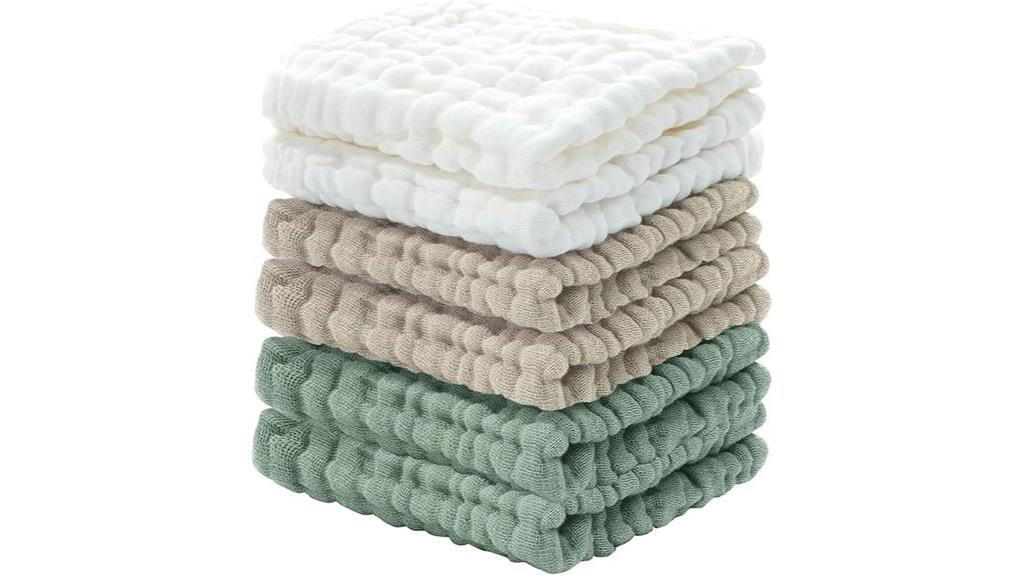 six pack baby washcloths
