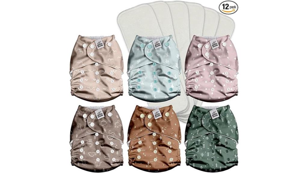 six pack cloth diaper set