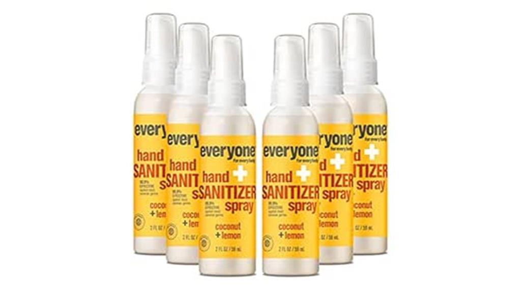 six pack coconut lemon sanitizer