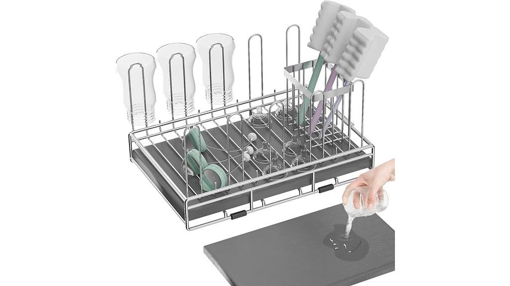 stainless steel baby bottle rack