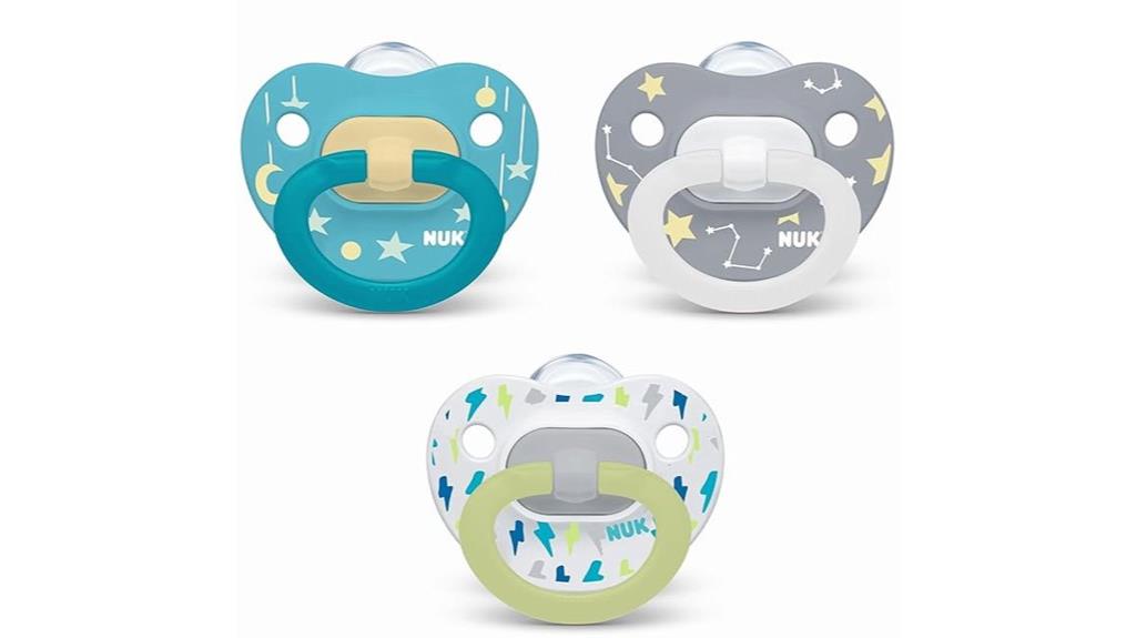 starry glow in dark pacifiers