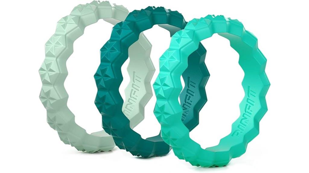 starry silicone women s rings