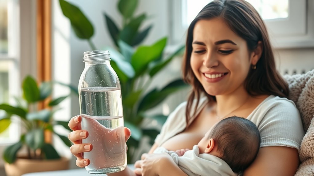 stay well hydrated while breastfeeding