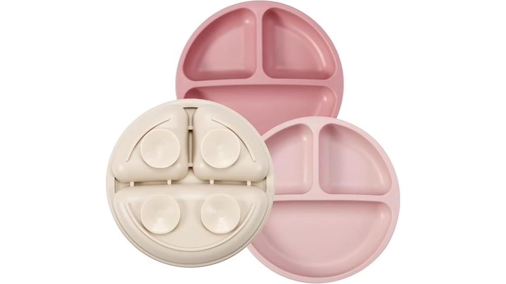 toddler silicone divided plates