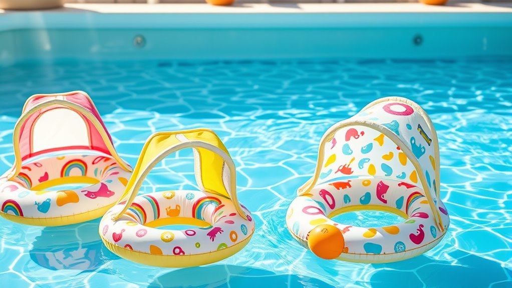 top baby pool float canopies