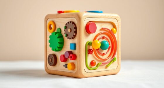 top wooden activity cubes