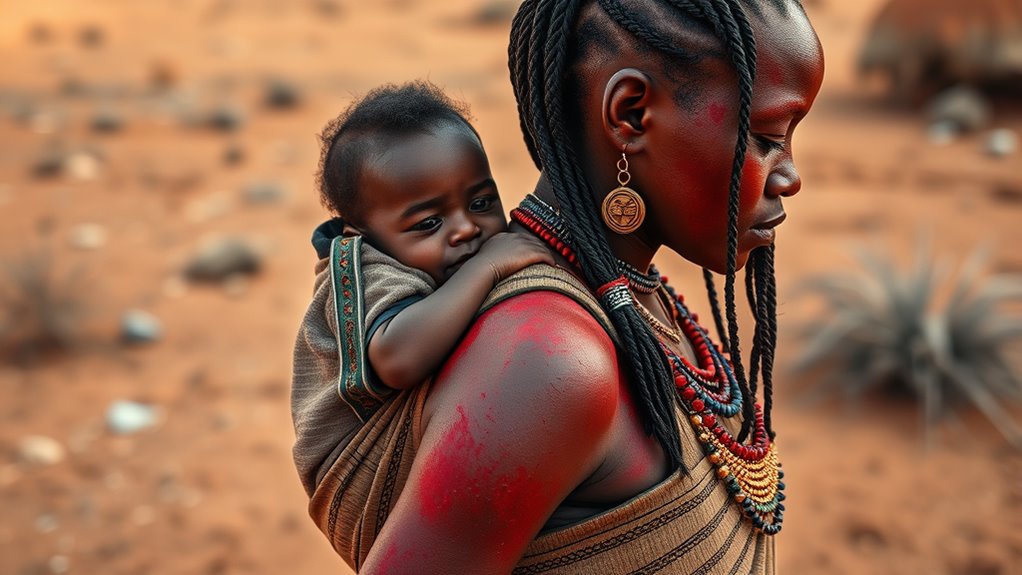traditional himba baby carrying methods