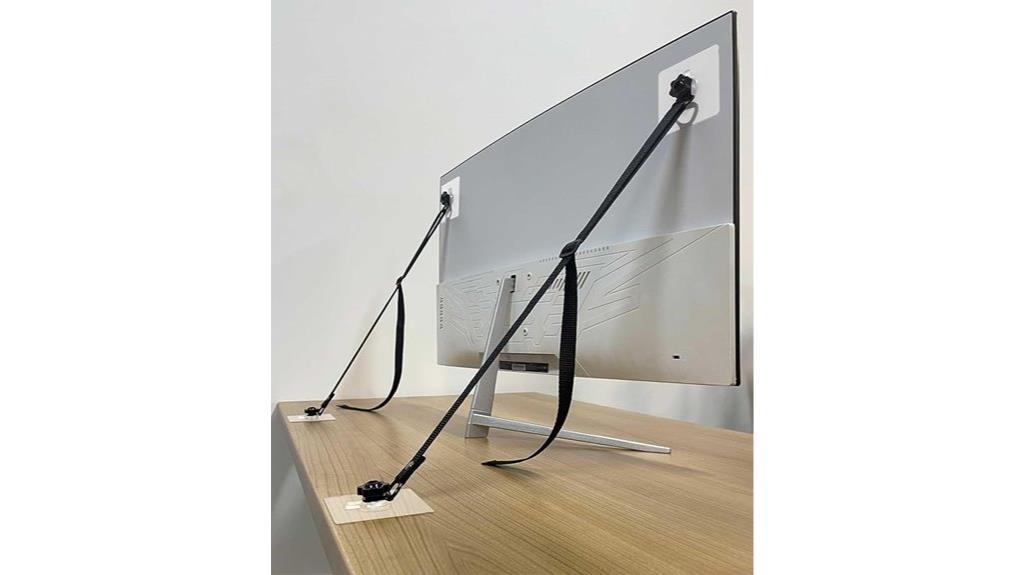 two adjustable tv straps