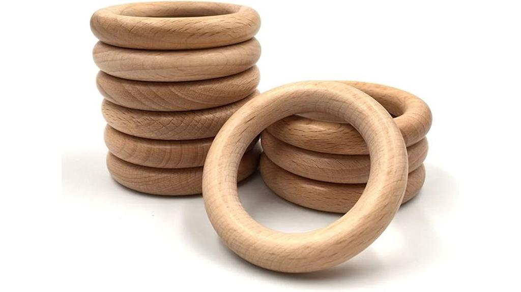 unfinished beech wood circles