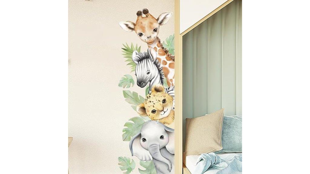 watercolor animal wall decals