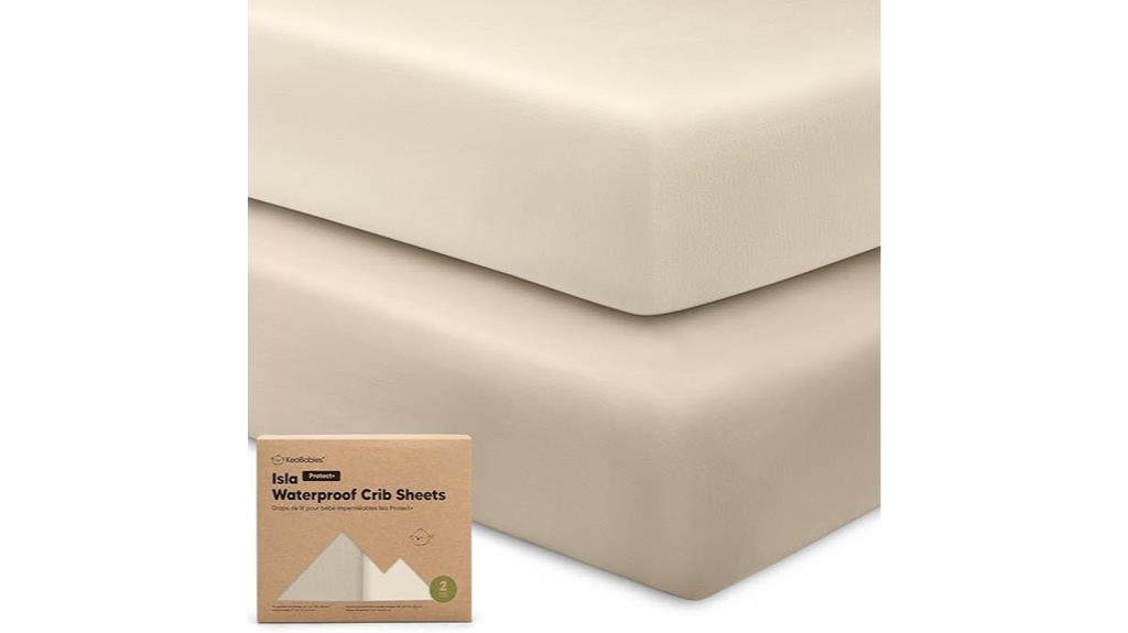 waterproof crib sheet set