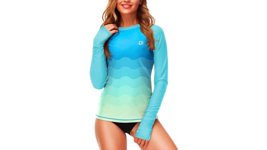 women s gradient upf rash guard