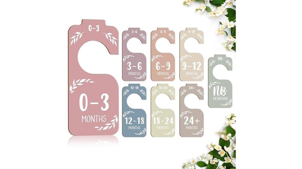 wooden baby closet dividers