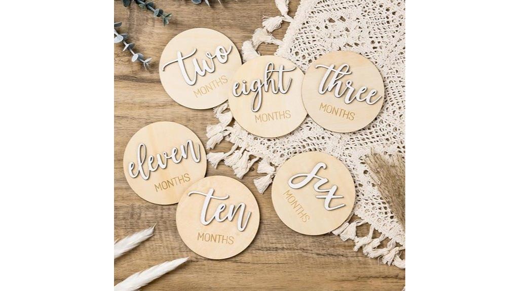 wooden baby milestone circles