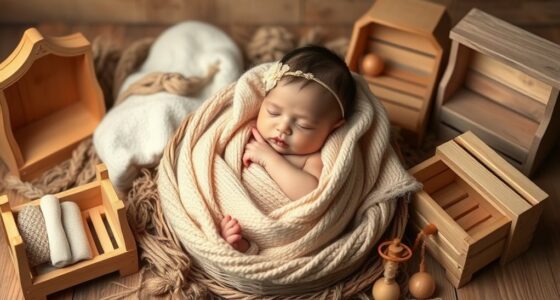 wooden baby photo prop sets