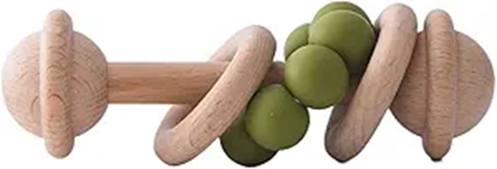 wooden baby rattle toy