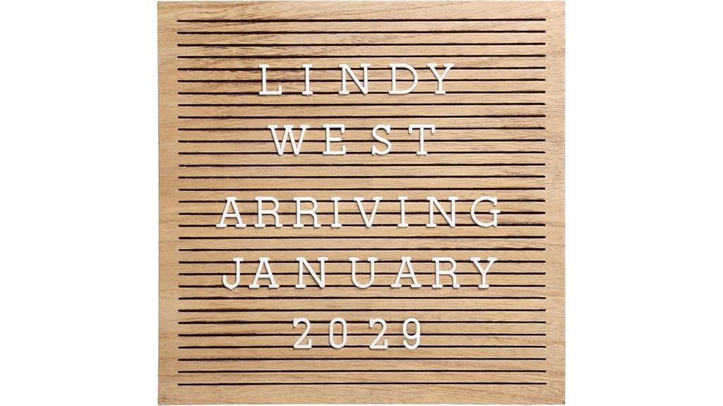 wooden letterboard baby gifts