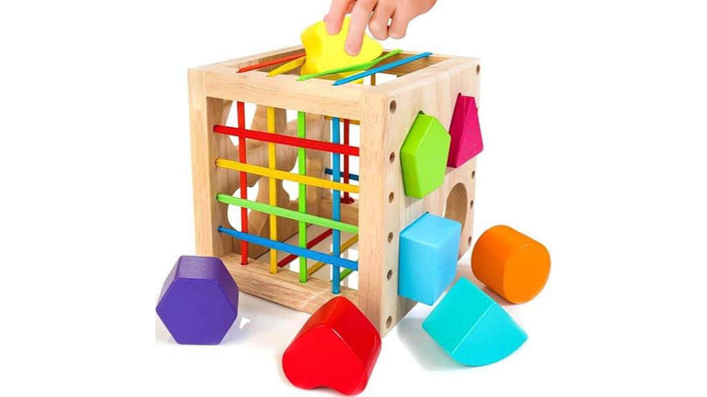 wooden shape sorting toy
