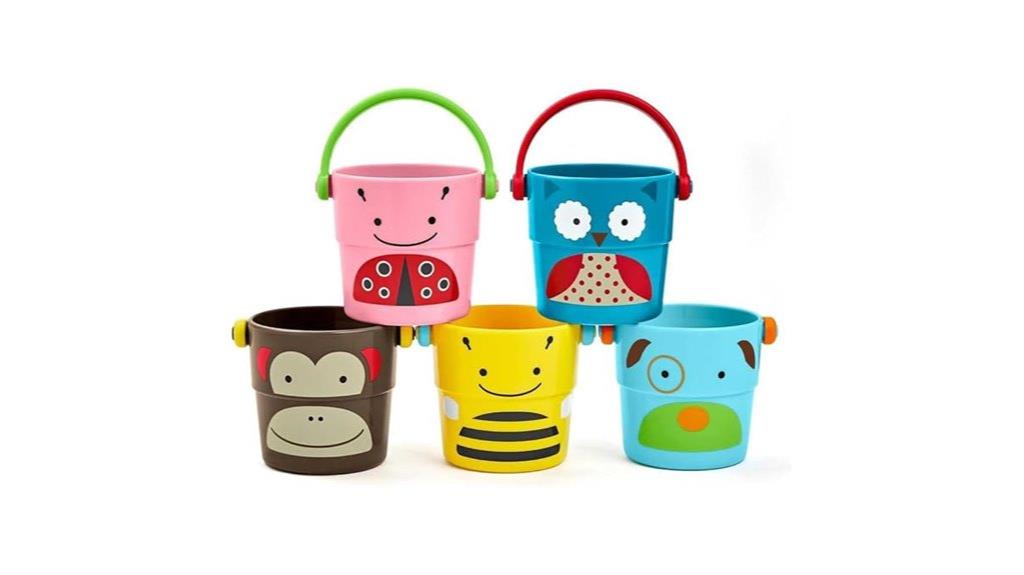 zoo themed bath toy set