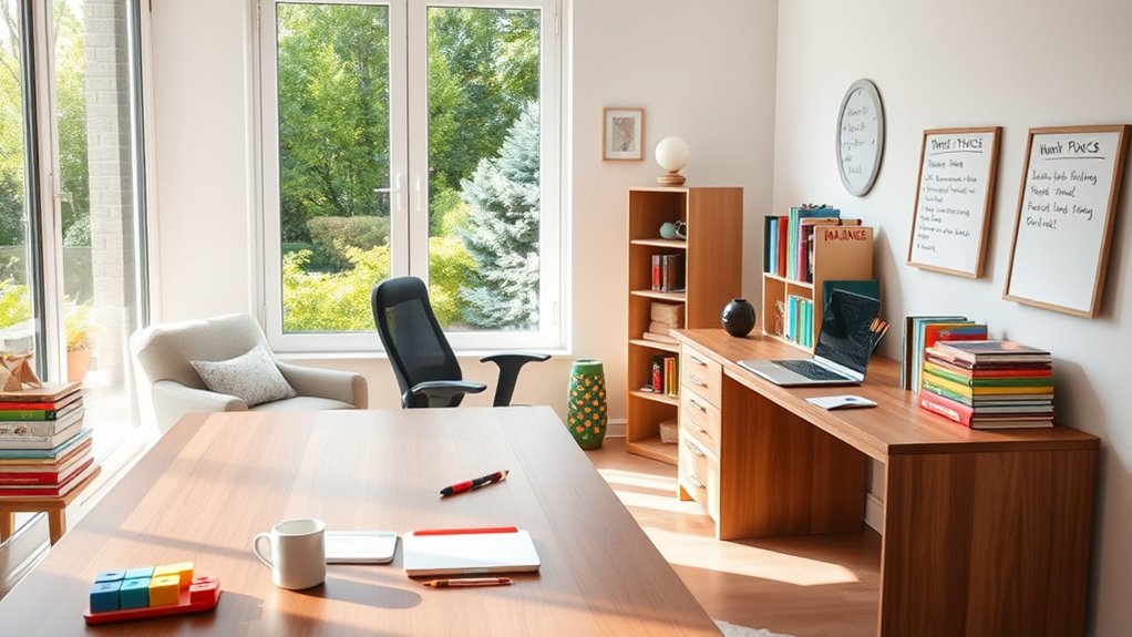 ergonomic organized focused workspace