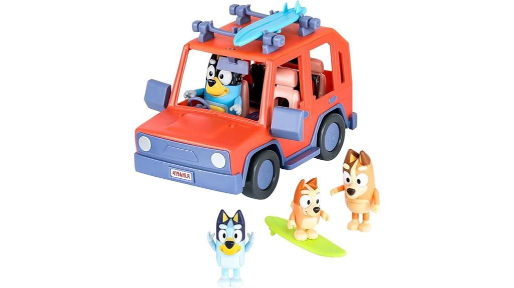 bluey toddler family car