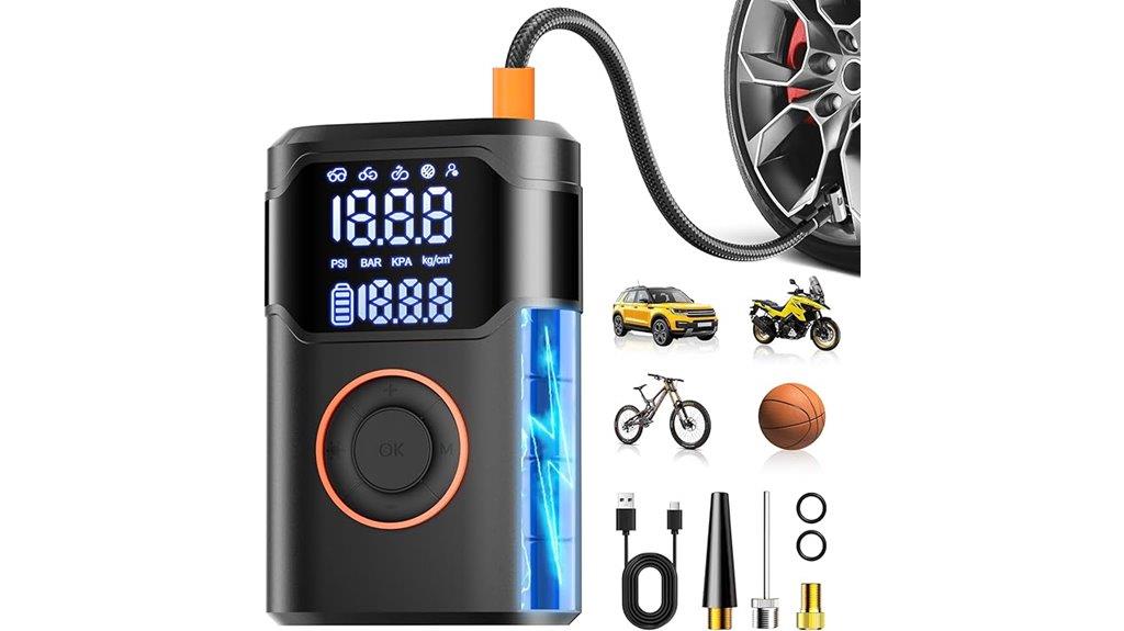 digital tire inflator features