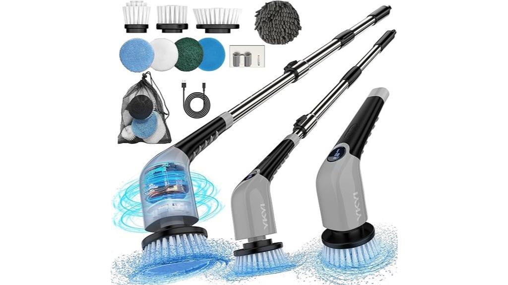 electric scrubber with multiple brushes