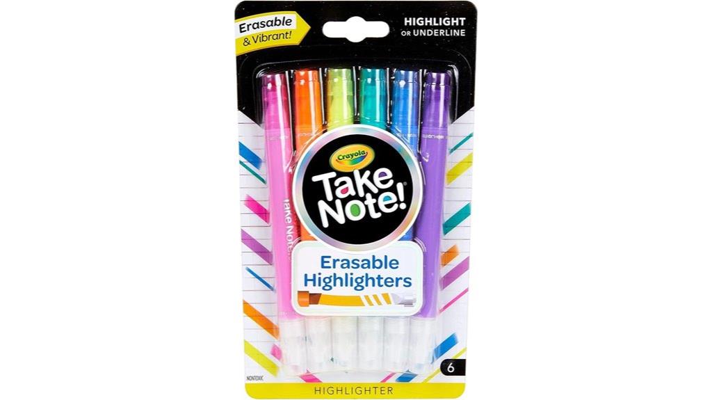 erasable highlighting pen set