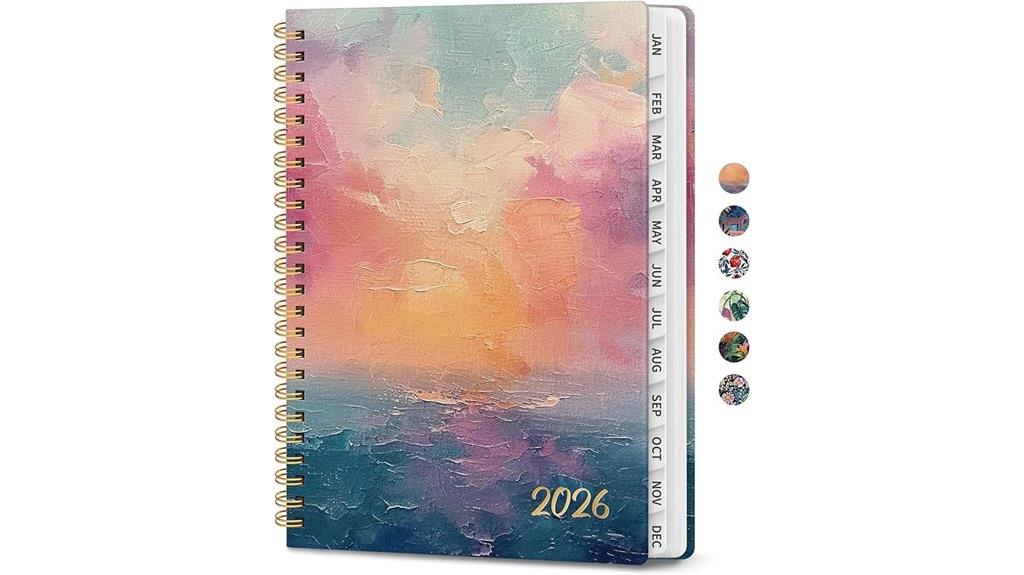 sunset a5 planner hardcover