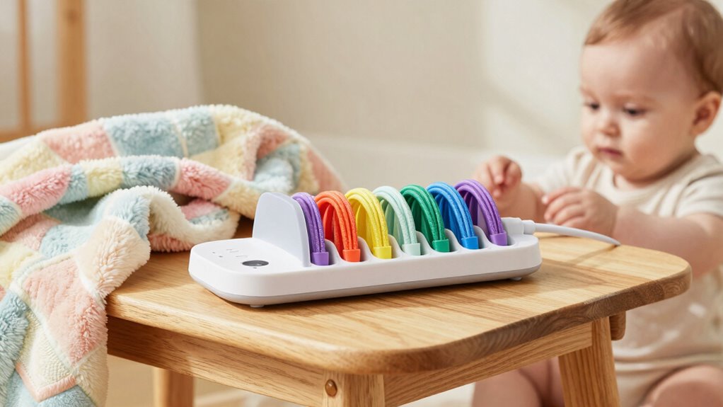 baby proof charging station setup