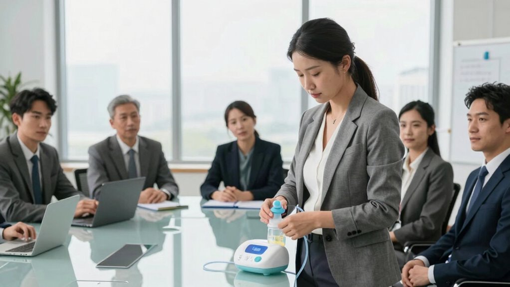 discreet pumping during meetings