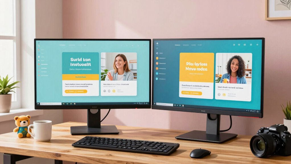 dual kids monitor setup