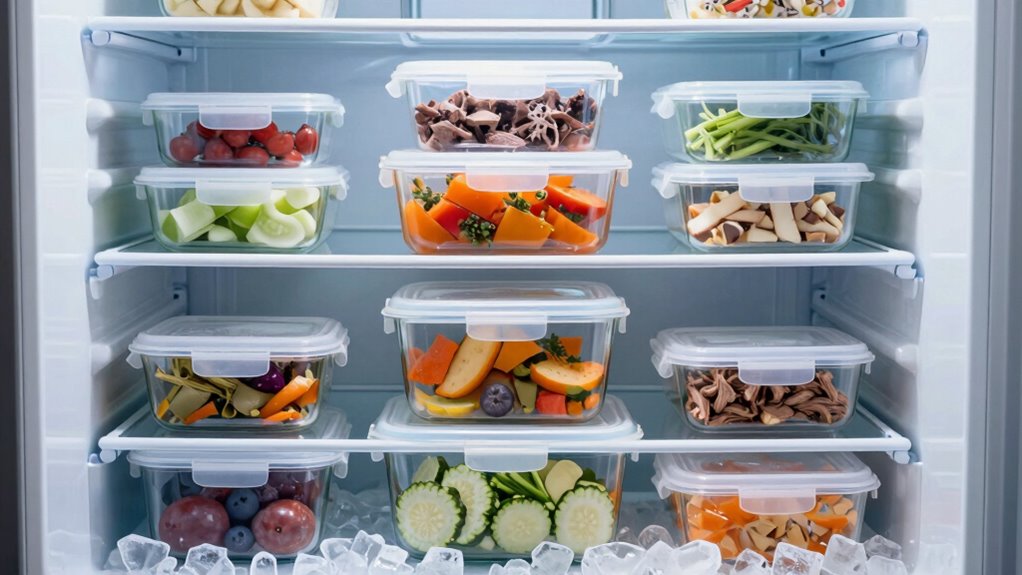 efficient freezer meal storage