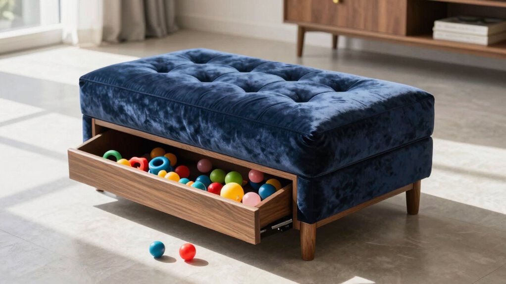 high capacity toy storage ottomans