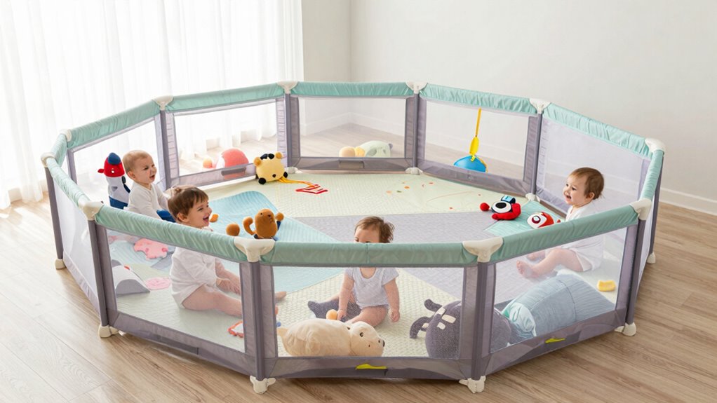 large breathable baby playpens