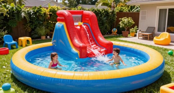large kiddie pools with slides