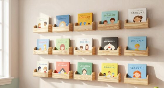 nursery wall mounted book shelves