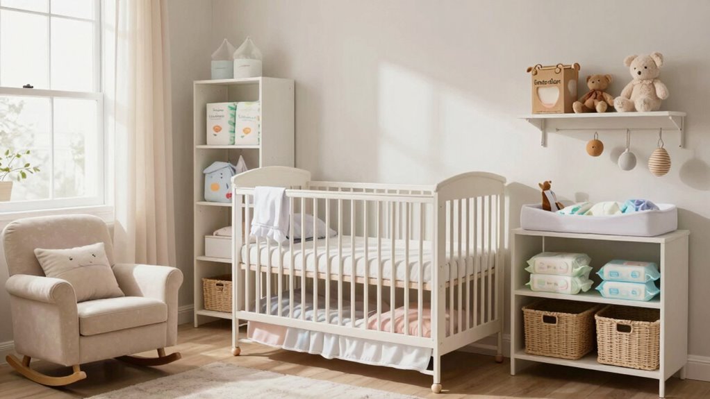 organized calming baby space