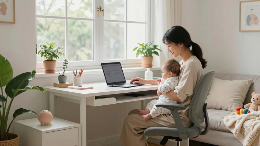 organized ergonomic well lit workspace