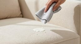quick upholstery milk cleanup