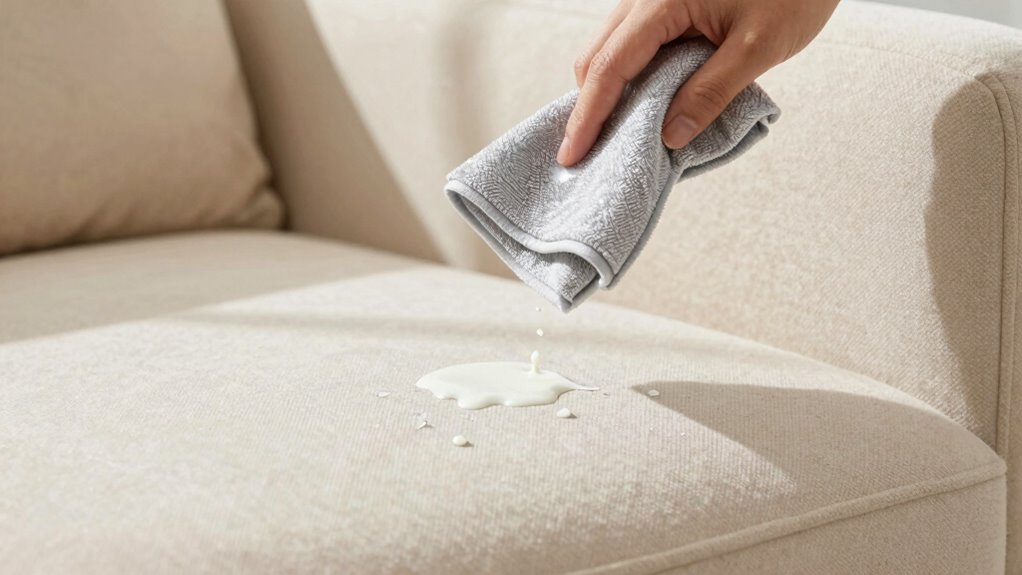 quick upholstery milk cleanup