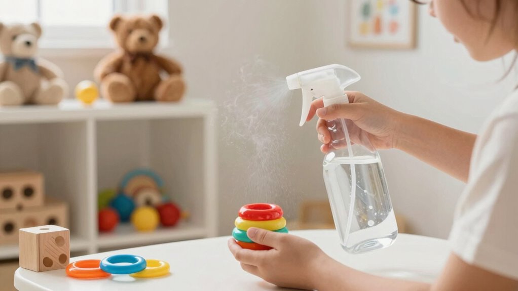 sanitize toys regularly after illness