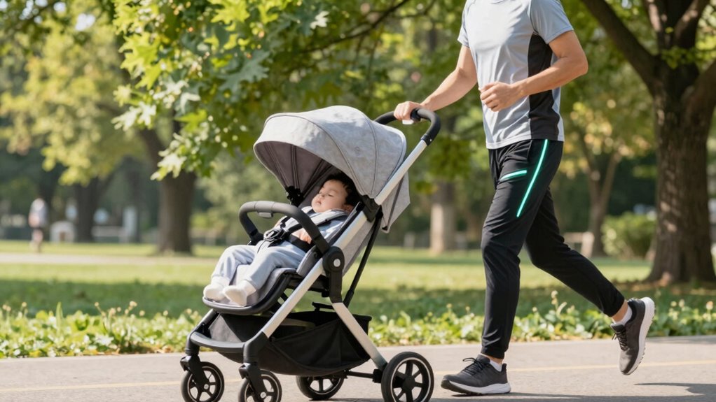 secure jogging with baby