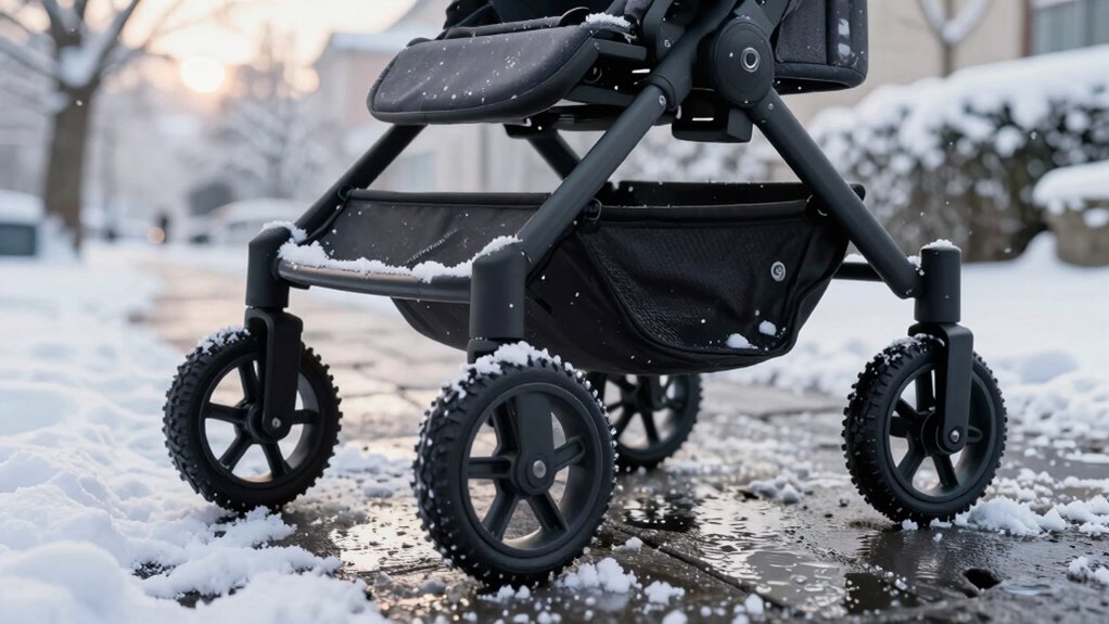 snowy stroller traction solutions