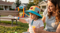 Toddler Sun Hats With All-Around Flaps: Sesame Street Characters For $1.80