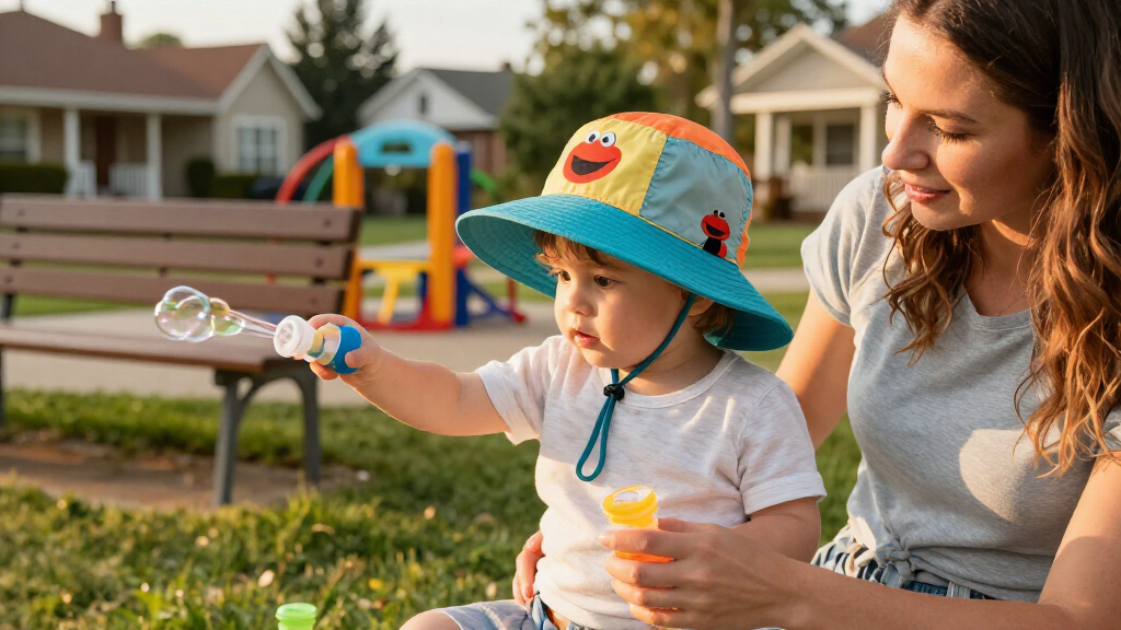 Toddler Sun Hats With All-Around Flaps: Sesame Street Characters For $1.80